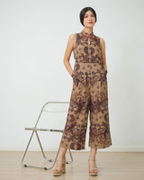 Klabat Cheongsam Jumpsuit - Brown