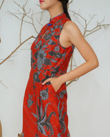 Klabat Cheongsam Jumpsuit - Orange