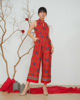 Klabat Cheongsam Jumpsuit - Red