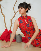 Klabat Cheongsam Jumpsuit - Red