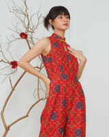 Klabat Cheongsam Jumpsuit - Red