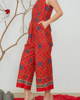 Klabat Cheongsam Jumpsuit - Red