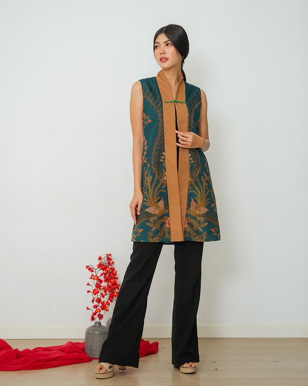 Lawu Long Vest - Green