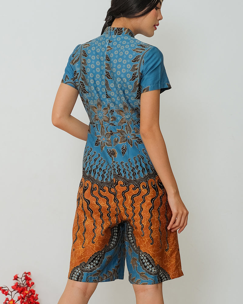 Poniki Cheongsam Jumpsuit - Light Blue