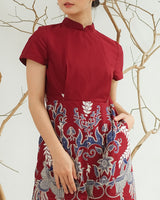 Poniki Cheongsam Jumpsuit - Red