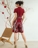 Poniki Cheongsam Jumpsuit - Red