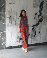 Klabat Cheongsam Jumpsuit - Orange