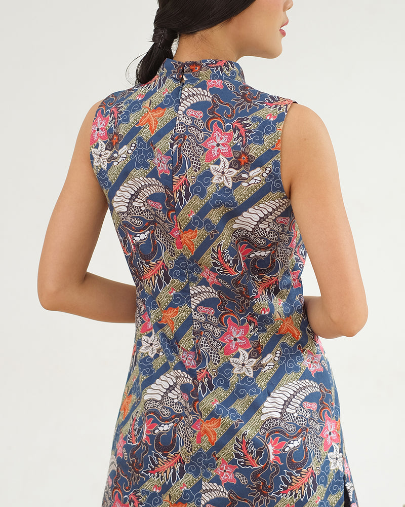 Liangpran Cheongsam Dress - Blue