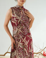 Liangpran Cheongsam Dress - Maroon