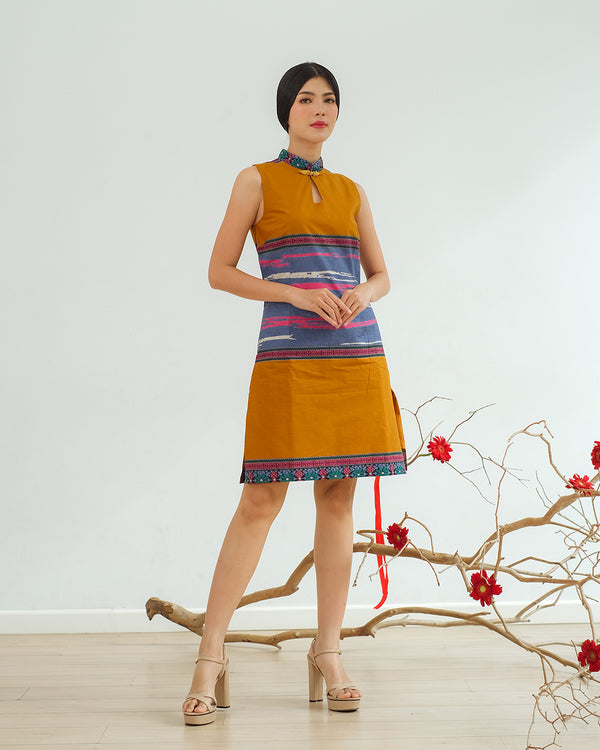 Liangpran Cheongsam Dress - Mustard