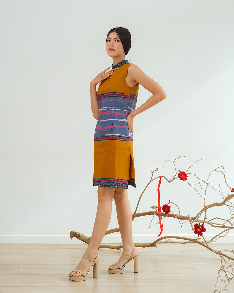 Liangpran Cheongsam Dress - Mustard