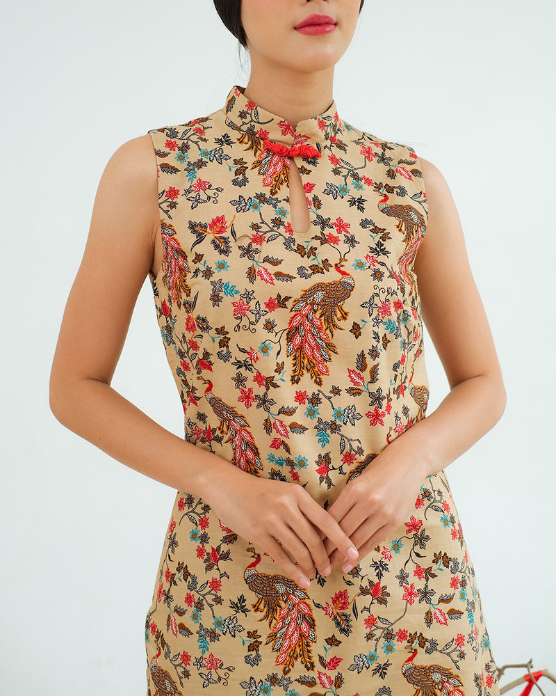 Liangpran Cheongsam Dress - Nude