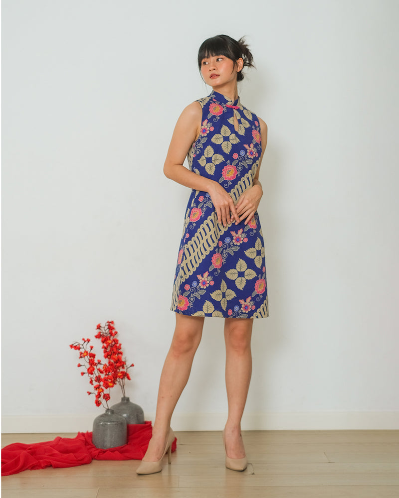 Liangpran Cheongsam Dress - Midnight Blue